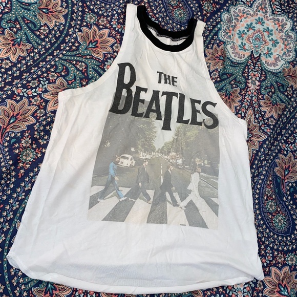 The Beatles Tops - The Beatles Abbey Road Long Halter Top